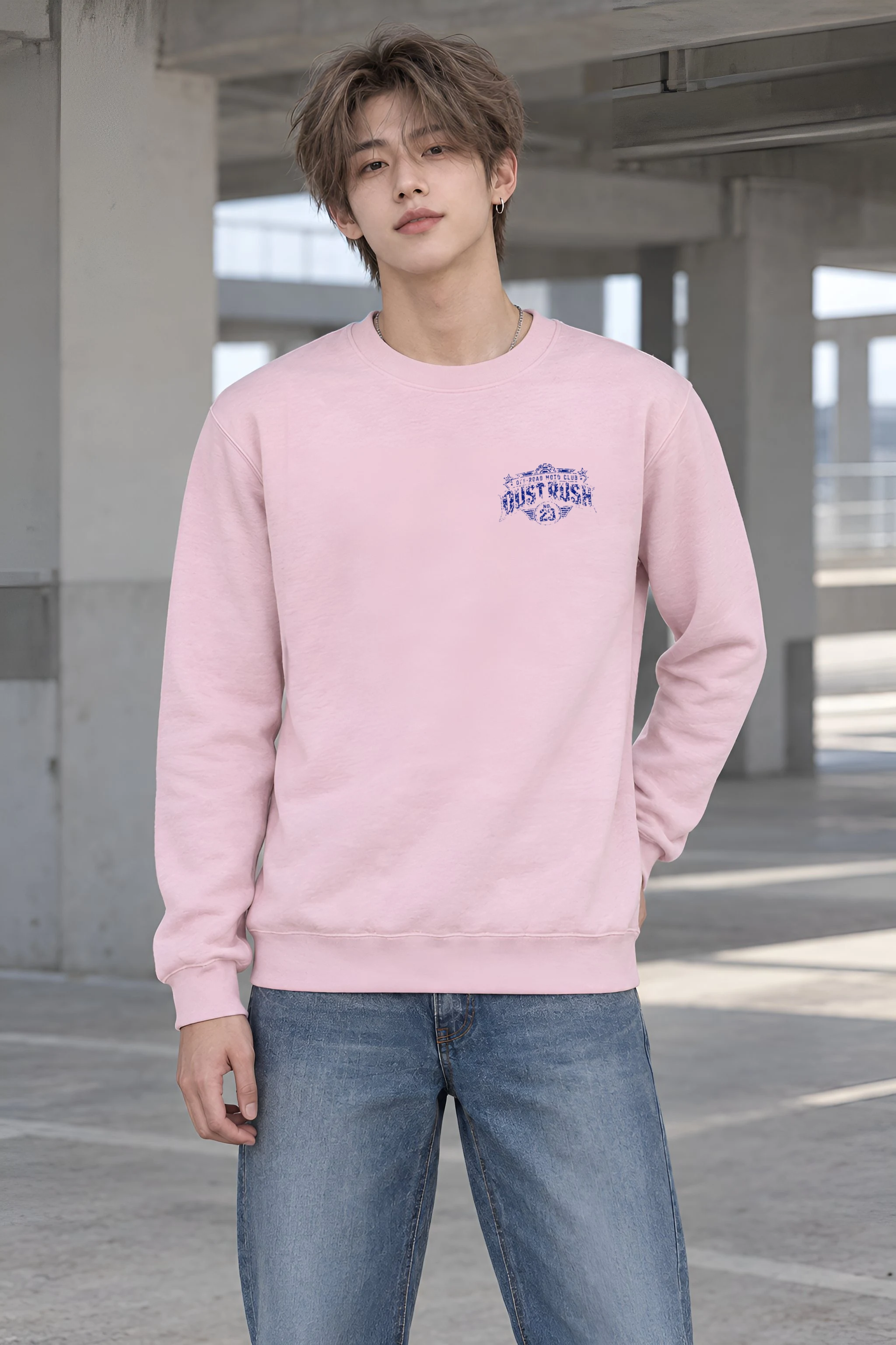 "Dust Rush Moto Club" Heavy Blend Unisex Crewneck Sweatshirt