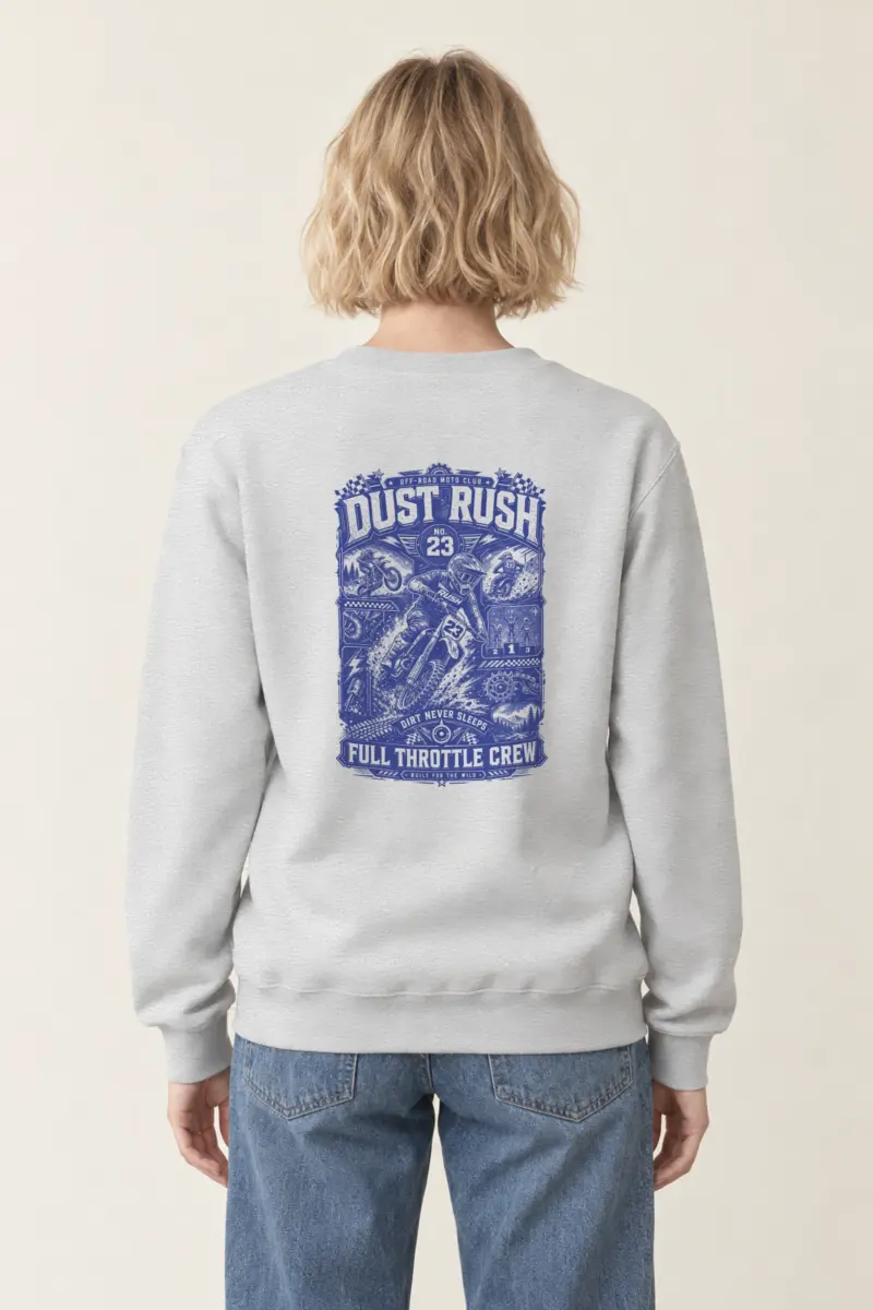 "Dust Rush Moto Club" 1 Crewneck Sweatshirt