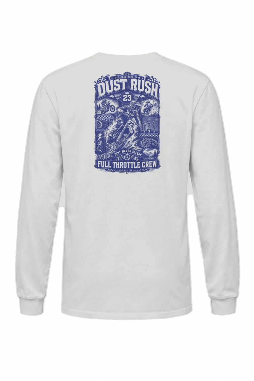 "Dust Rush Moto Club" Unisex Longsleeve T-shirt | Gildan 2400