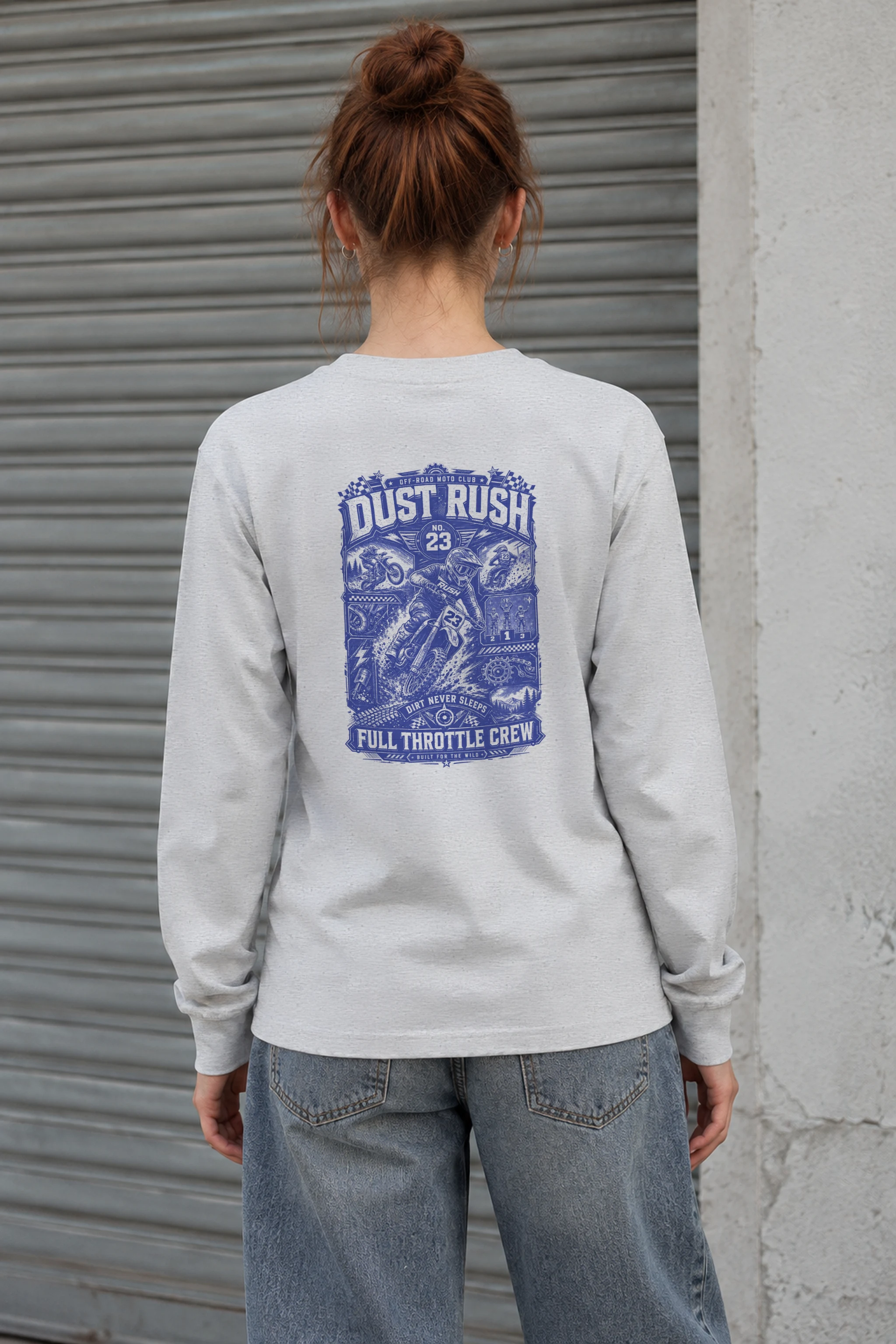 "Dust Rush Moto Club" Unisex Longsleeve T-shirt