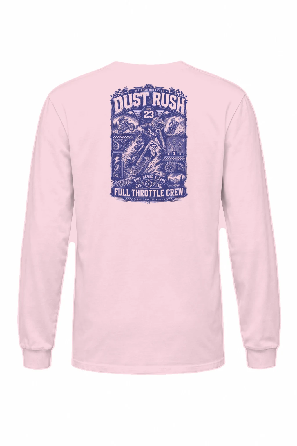 "Dust Rush Moto Club" Unisex Longsleeve T-shirt | Gildan 2400
