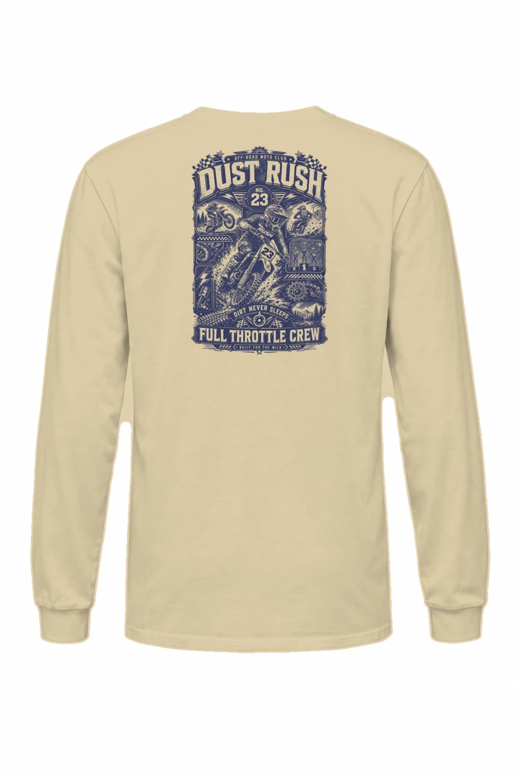 "Dust Rush Moto Club" Unisex Longsleeve T-shirt | Gildan 2400