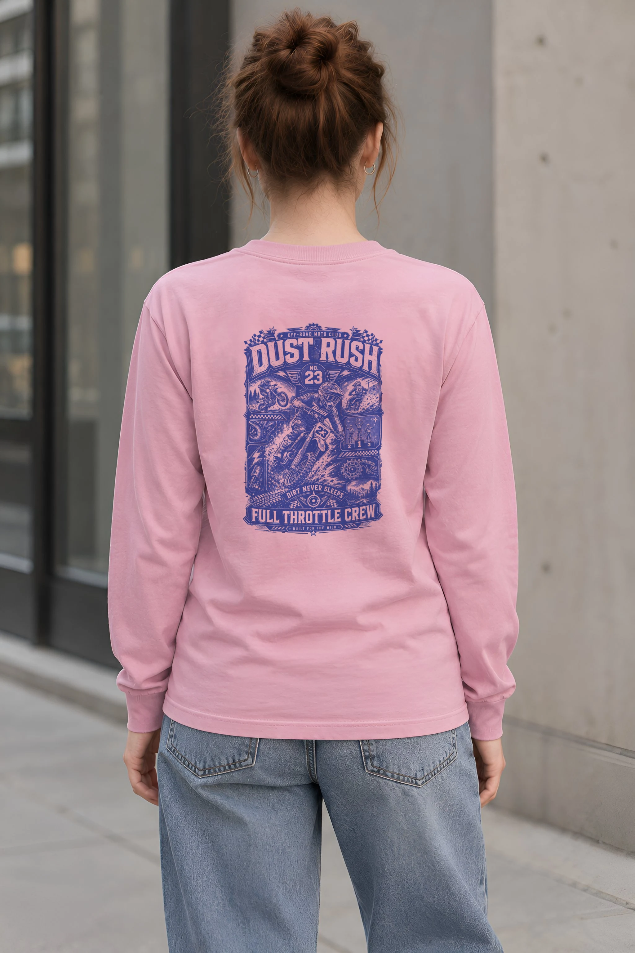 "Dust Rush Moto Club" Unisex Longsleeve T-shirt