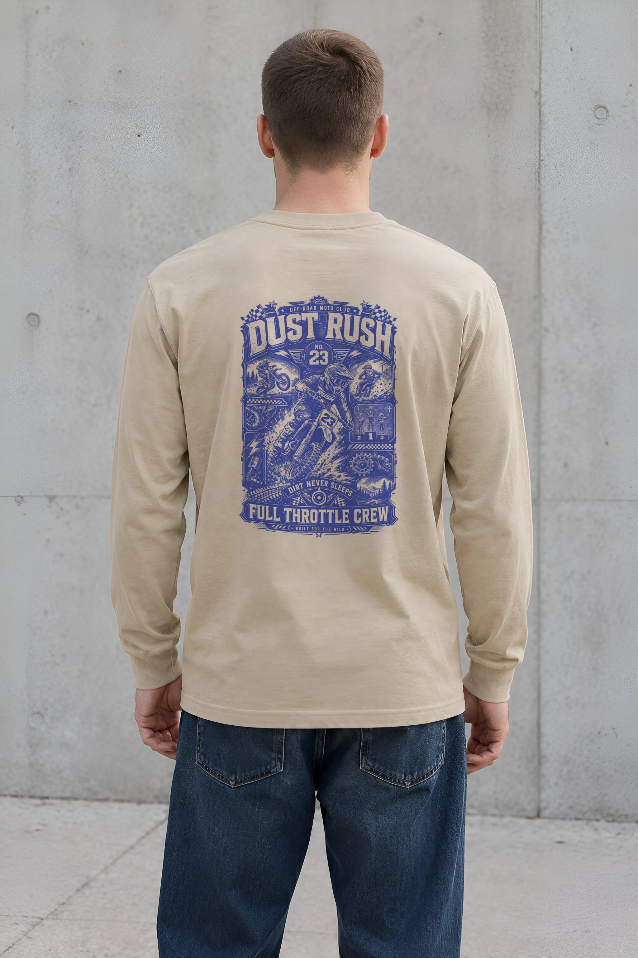 "Dust Rush Moto Club" Unisex Longsleeve T-shirt