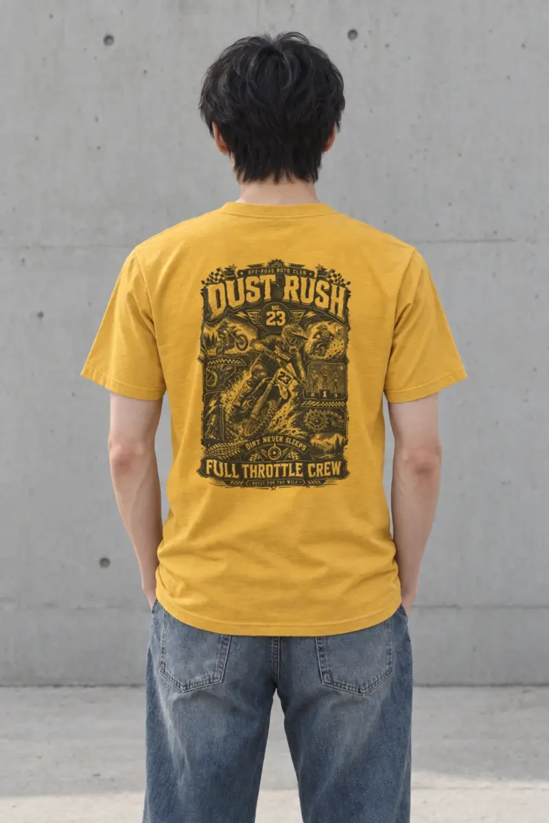"Dust Rush Moto" Heavyweight Unisex Crewneck T-shirt