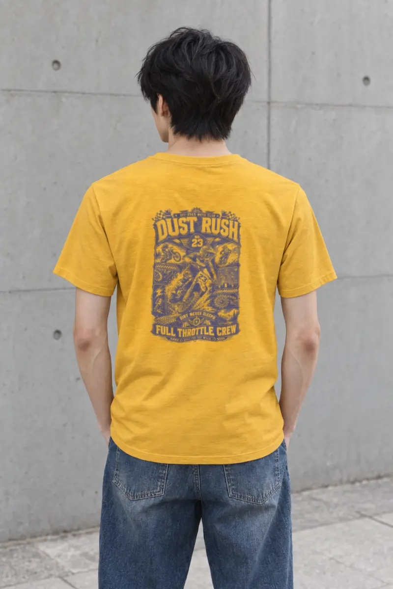 "Dust Rush Moto" Heavyweight Unisex Crewneck T-shirt
