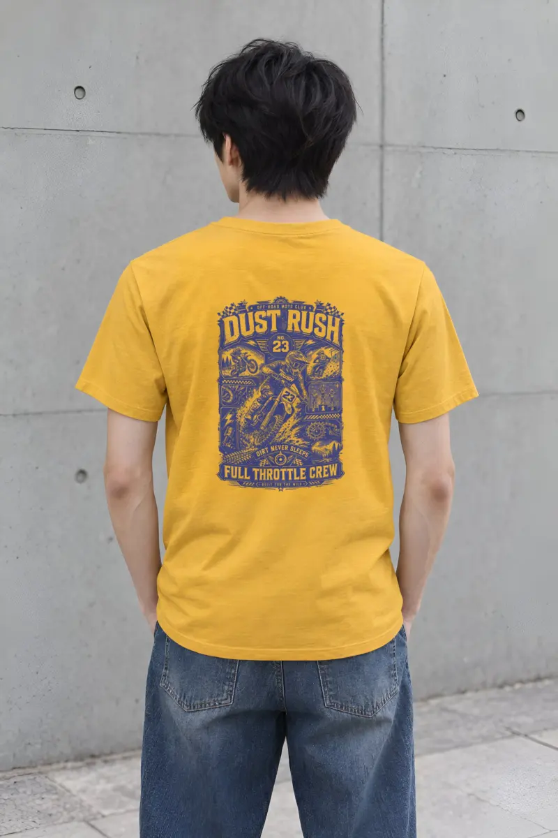 "Dust Rush Moto" Heavyweight Unisex Crewneck T-shirt