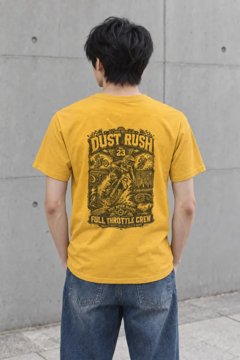 "Dust Rush Moto" Heavyweight Unisex Crewneck T-shirt