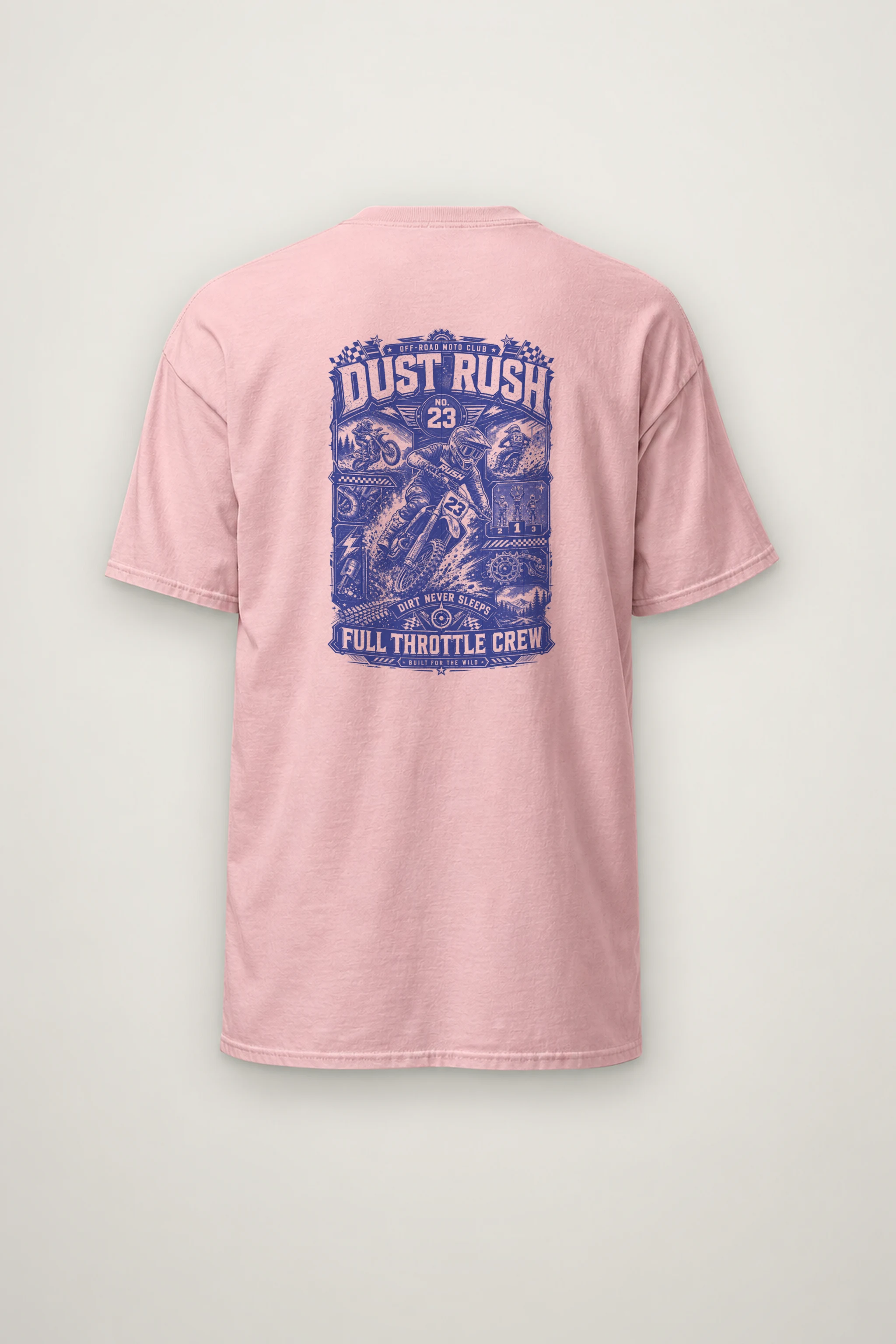 "Dust Rush Moto" Heavyweight Unisex Crewneck T-shirt
