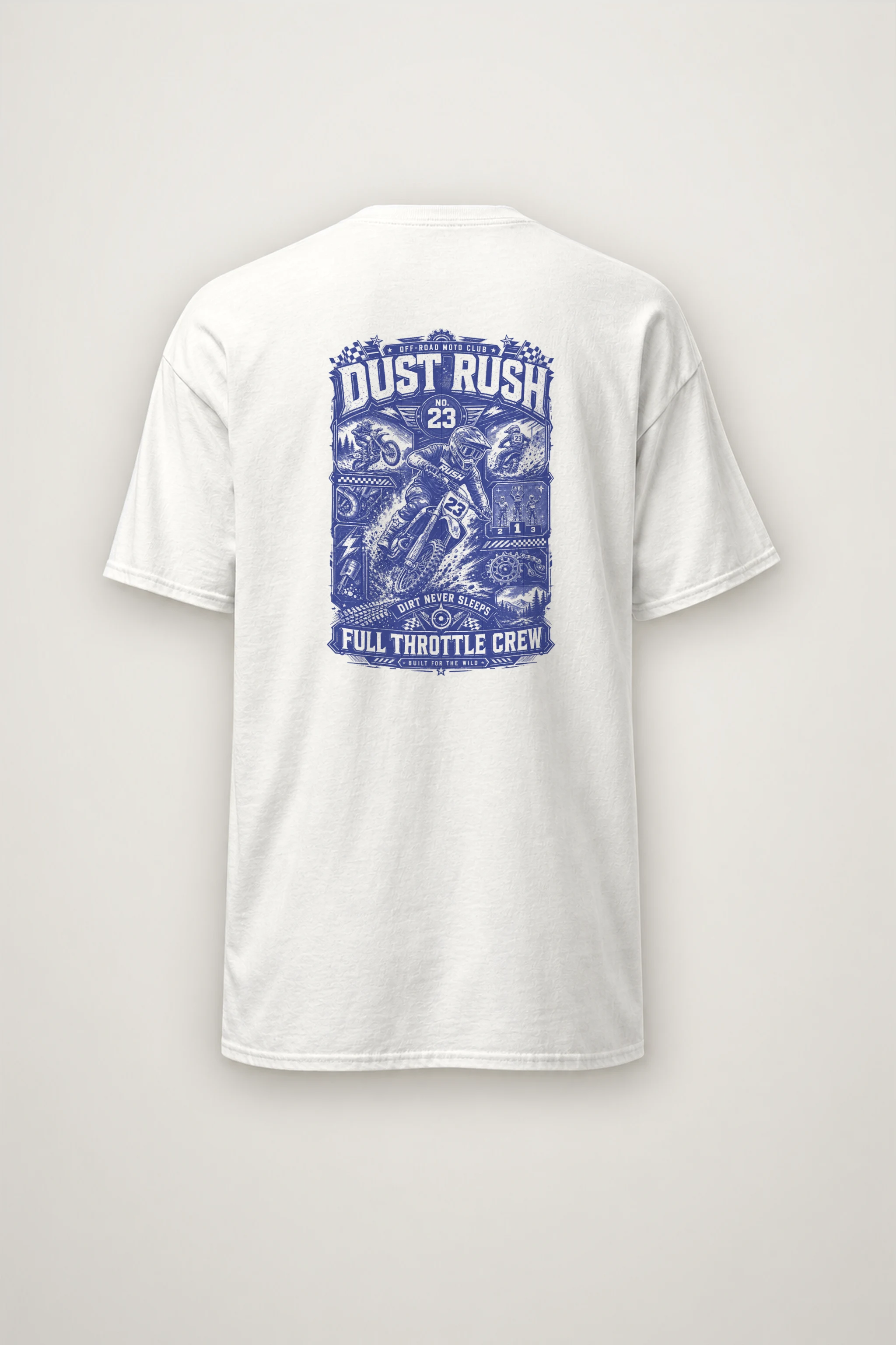 "Dust Rush Moto" Heavyweight Unisex Crewneck T-shirt