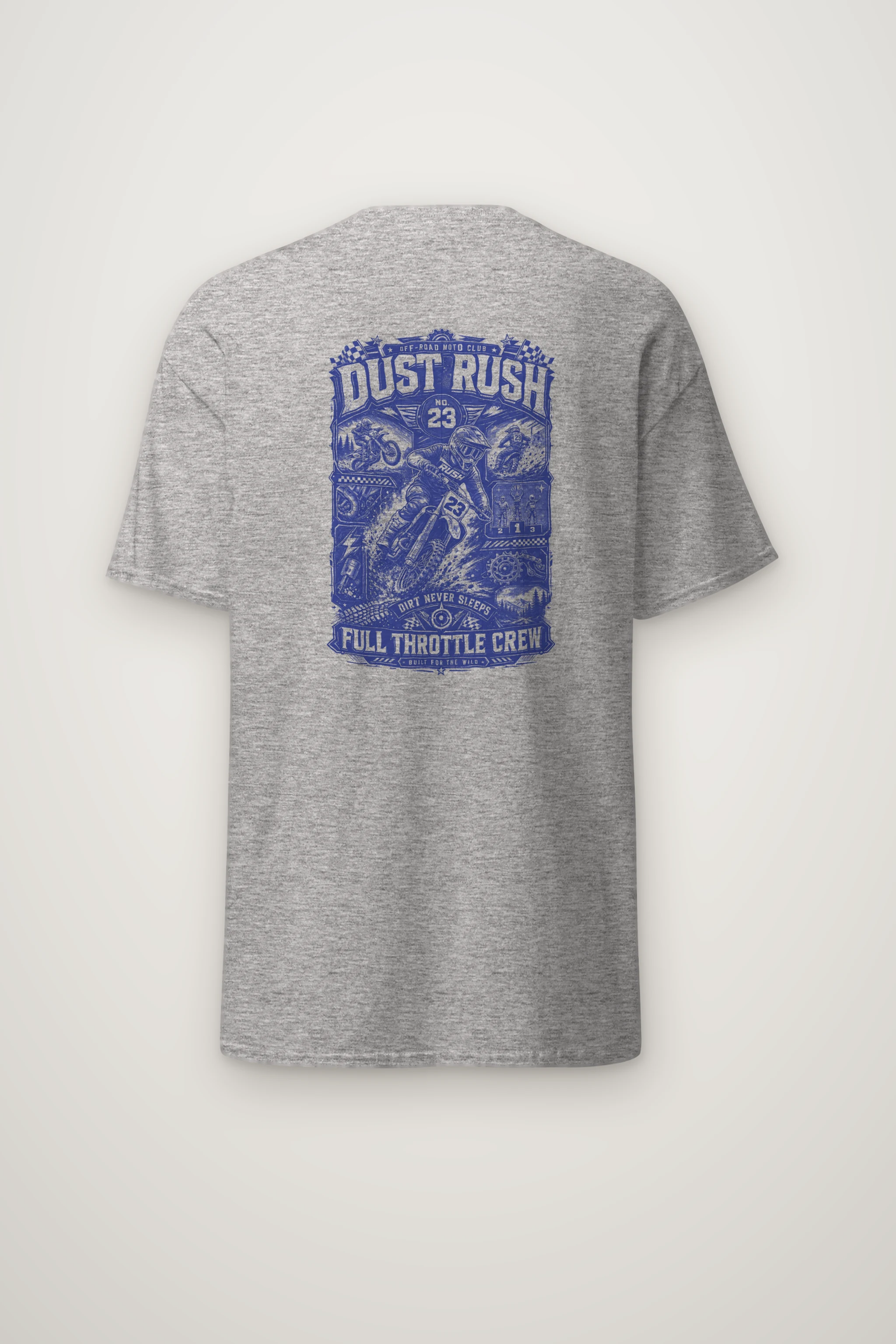 "Dust Rush Moto" Heavyweight Unisex Crewneck T-shirt