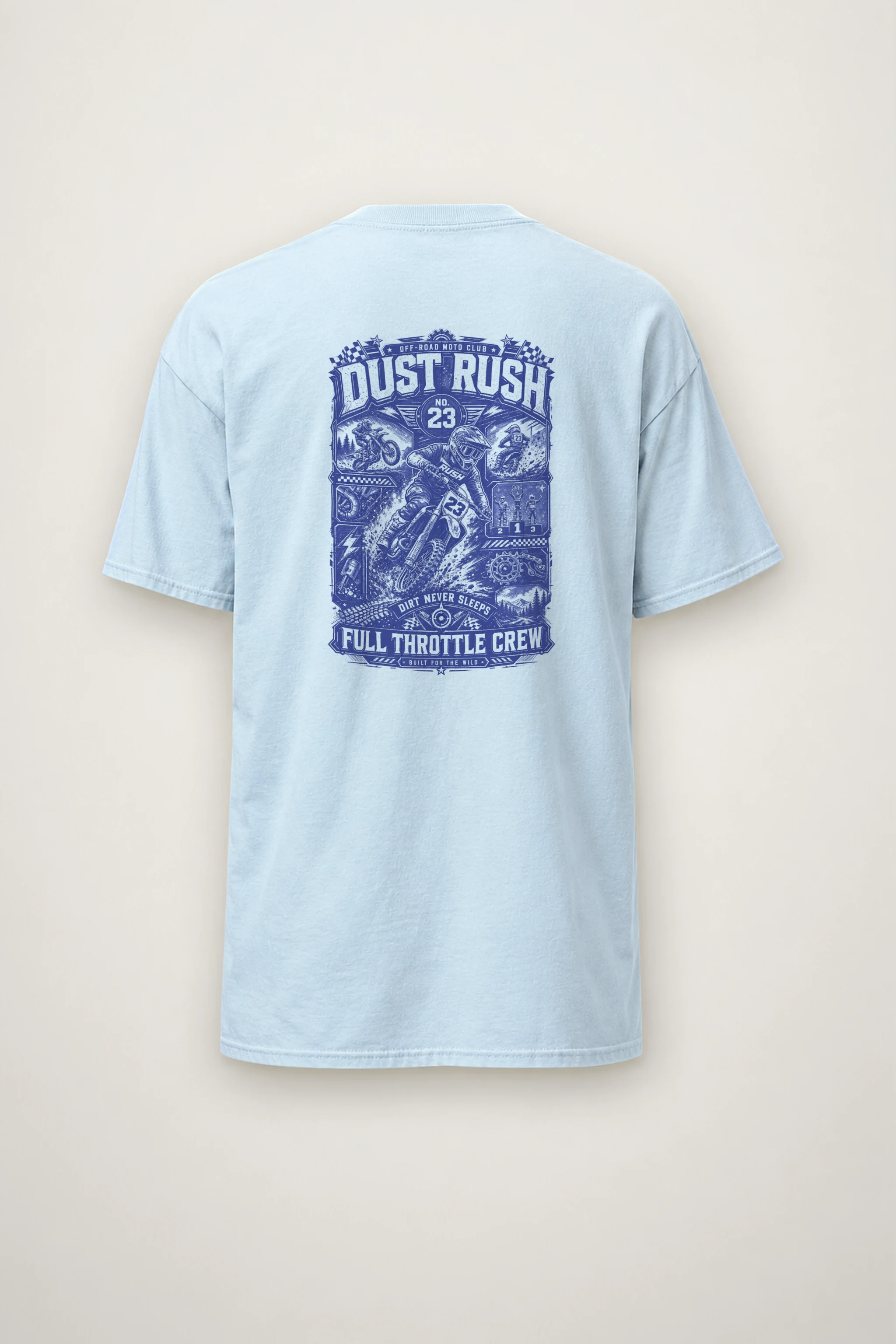 "Dust Rush Moto" Heavyweight Unisex Crewneck T-shirt