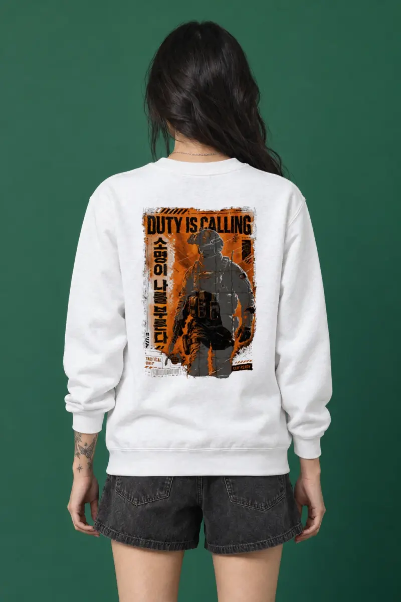 "Duty Is Calling" Heavy Blend Unisex Crewneck Sweatshirt
