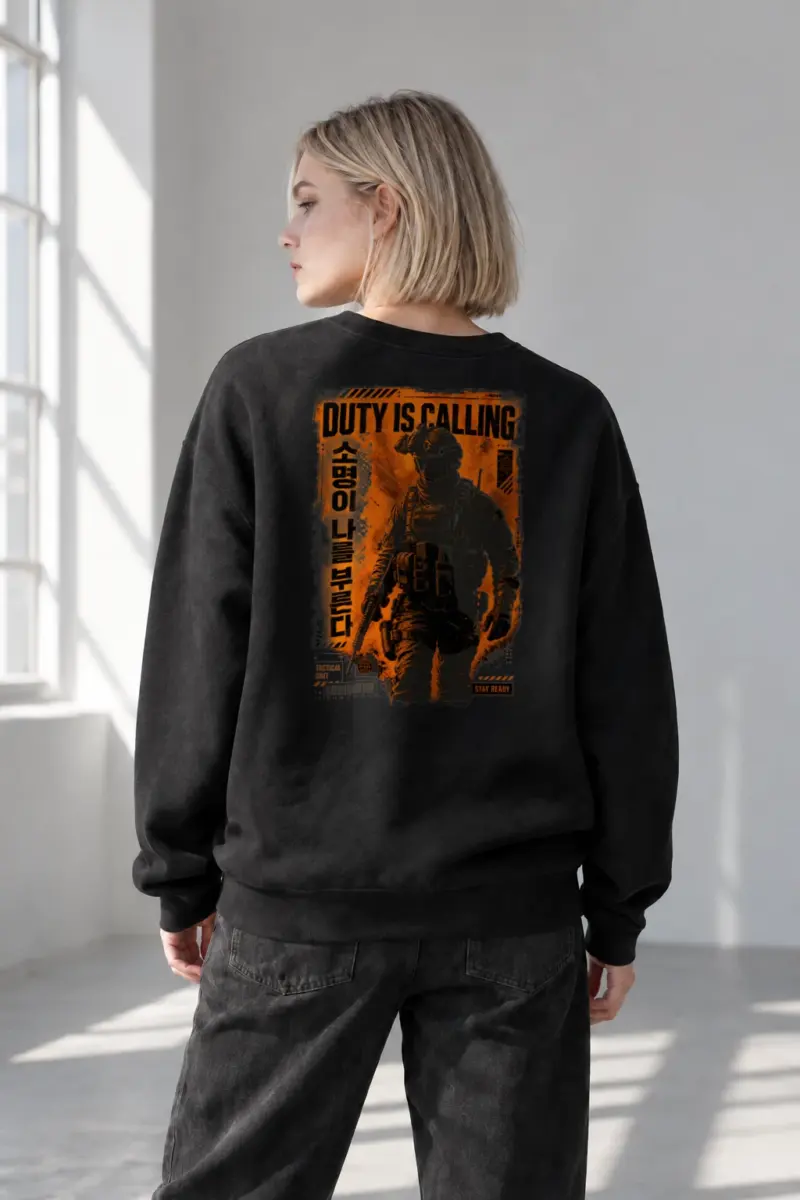 “Duty Is Calling” Heavy Blend Unisex Crewneck Sweatshirt | Gildan 18000