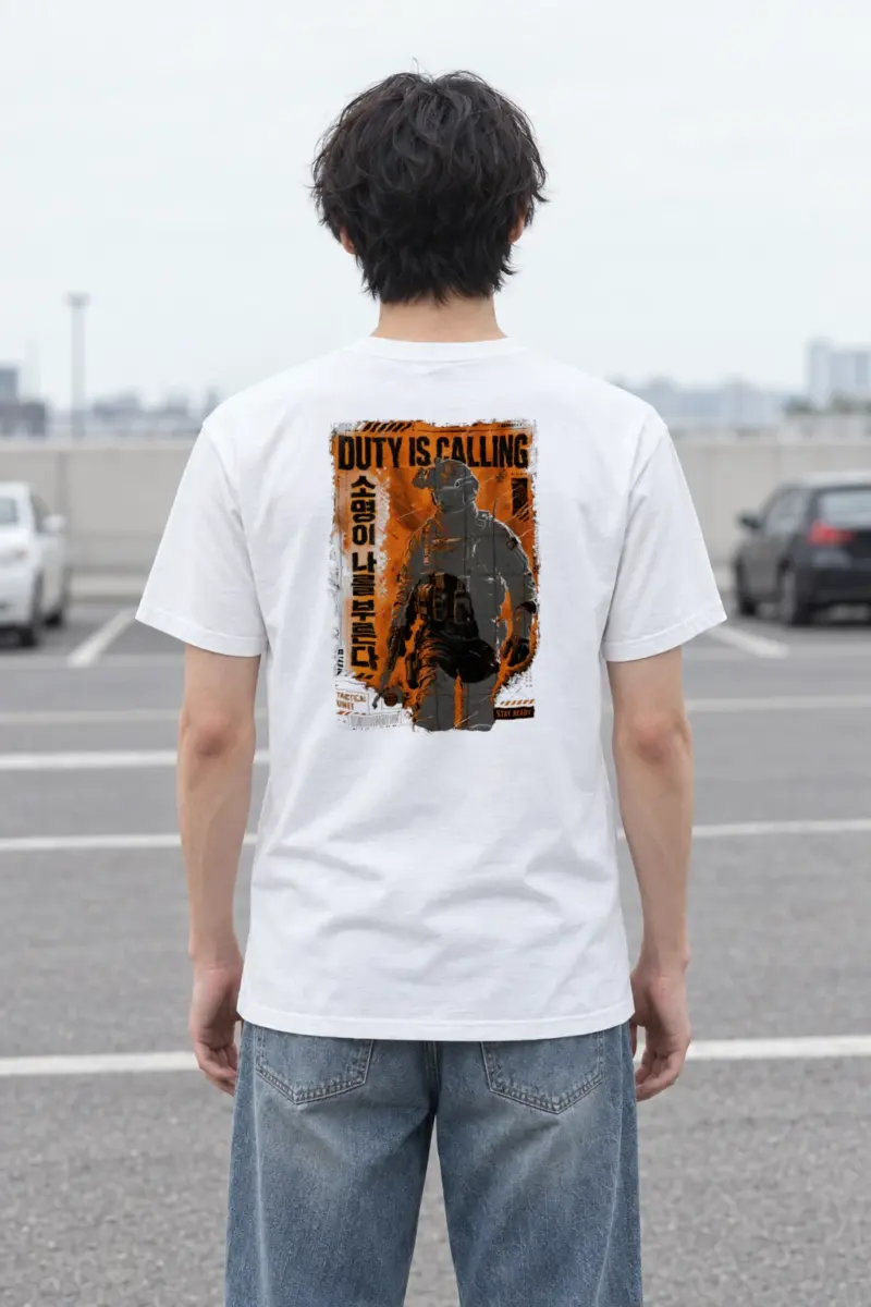 "Duty Is Calling" Heavyweight Unisex Crewneck T-shirt