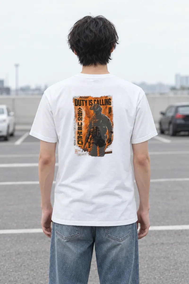 "Duty Is Calling" Heavyweight Unisex Crewneck T-shirt