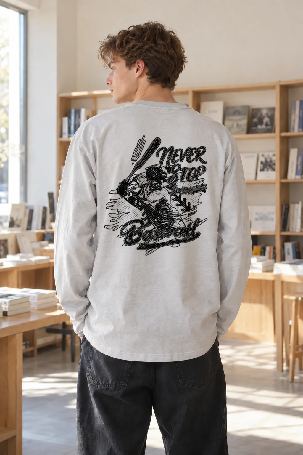 "Dynamic Basketball Motion" Unisex Longsleeve T-shirt | Gildan 2400