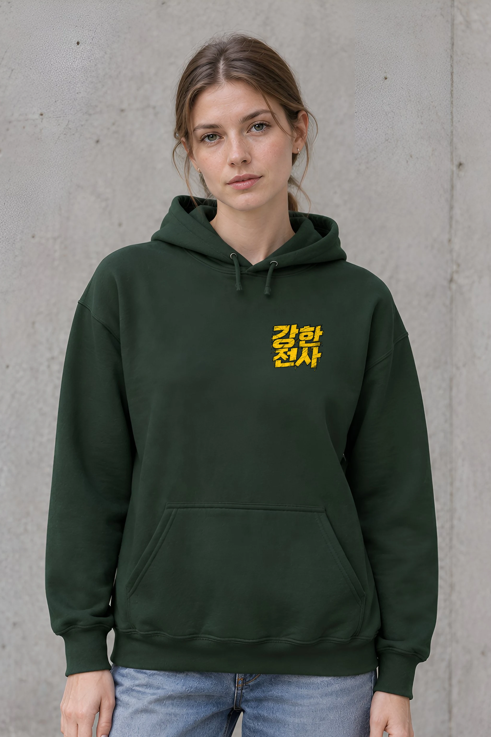 "강한 전사" Unisex Pullover Hoodie