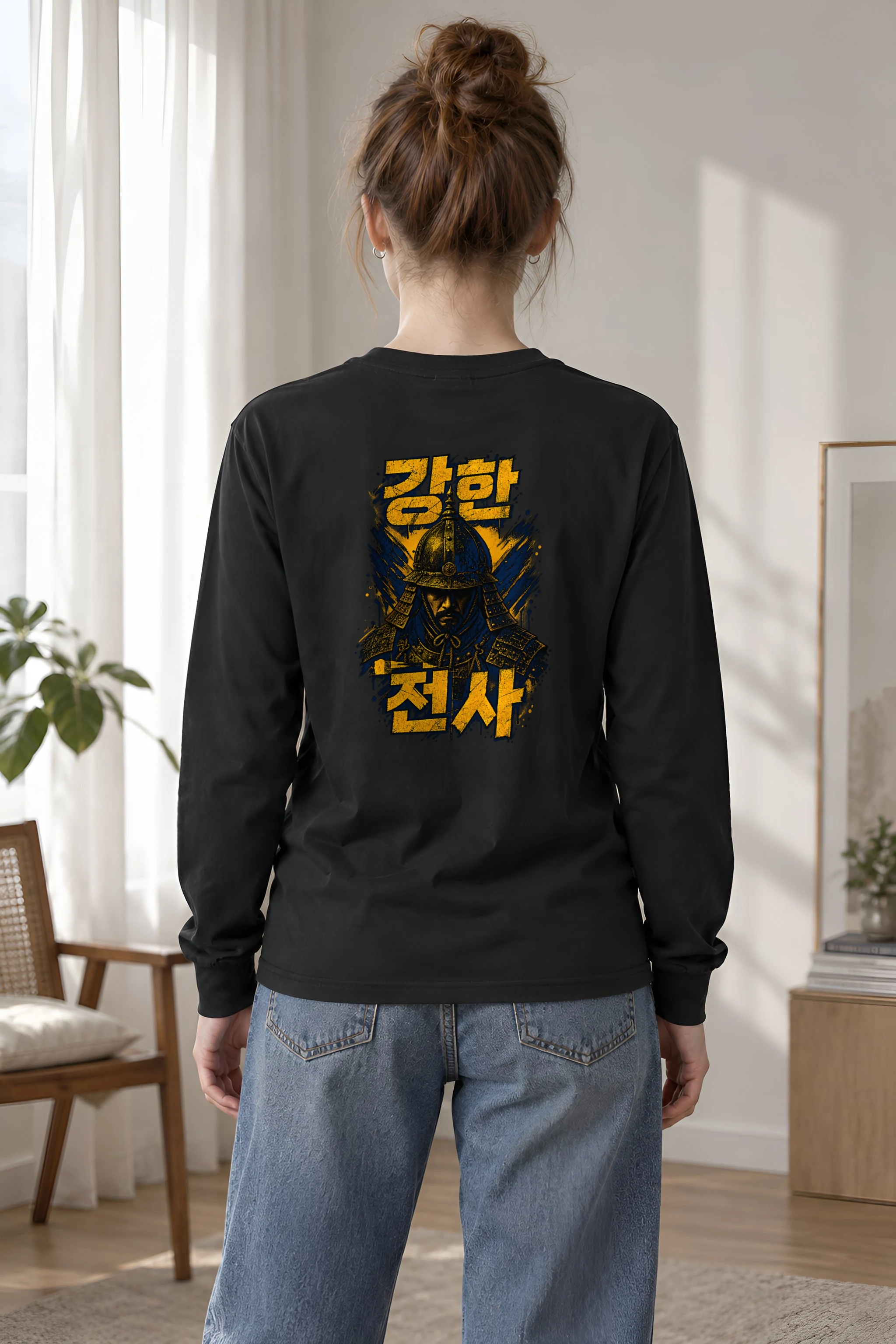 "강한 전사" Unisex Longsleeve T-shirt