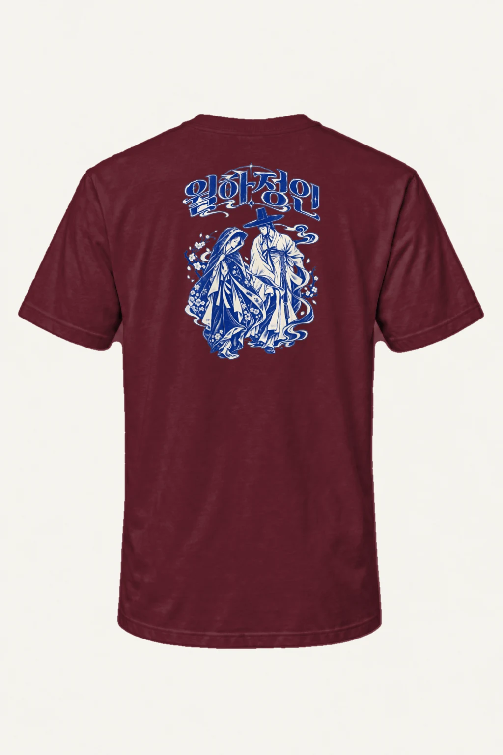 "꽃길 Folk Tattoo" Heavyweight Unisex Crewneck T-shirt | Gildan 5000