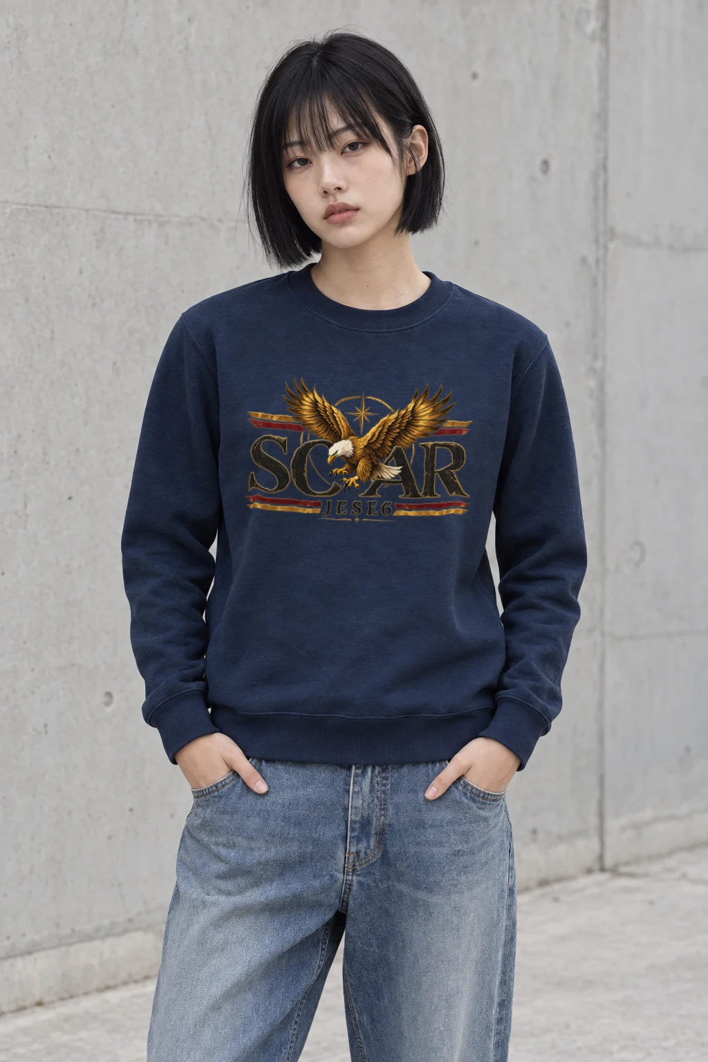 "Eagle Compass Star" Heavy Blend Unisex Crewneck Sweatshirt