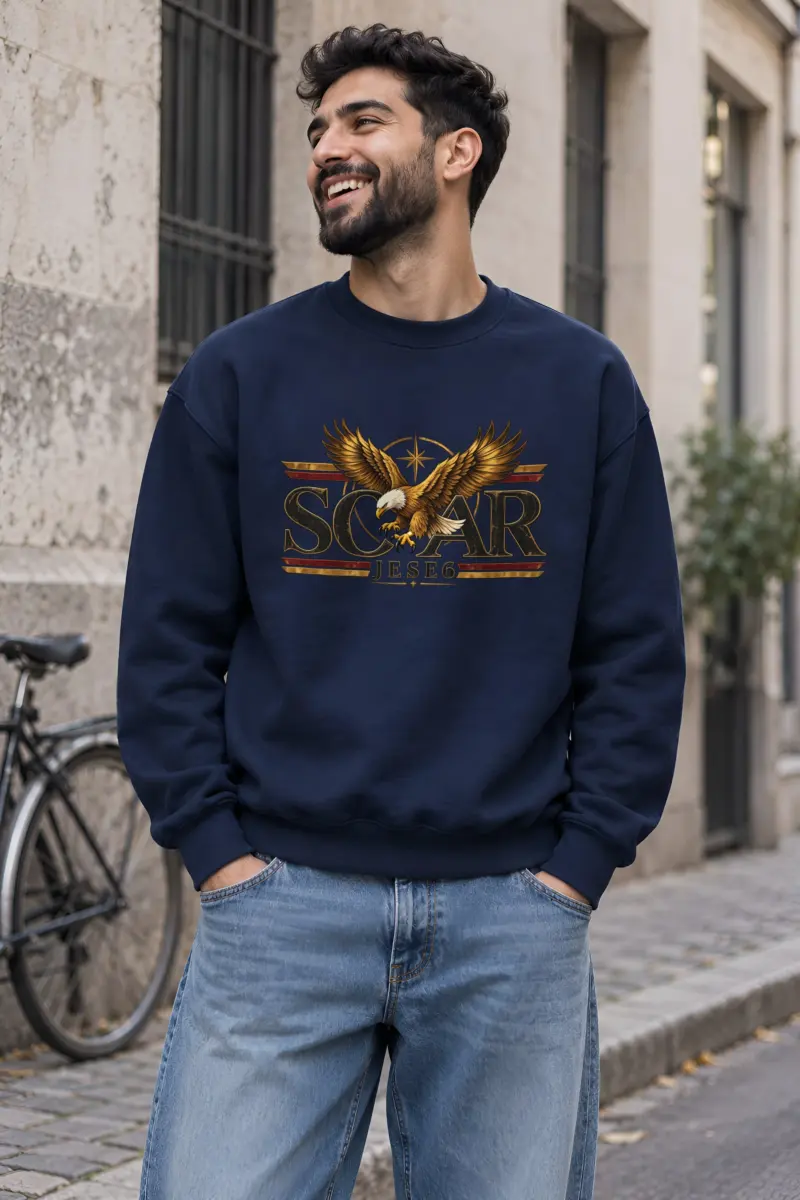 "Eagle Compass Star" Heavy Blend Unisex Crewneck Sweatshirt