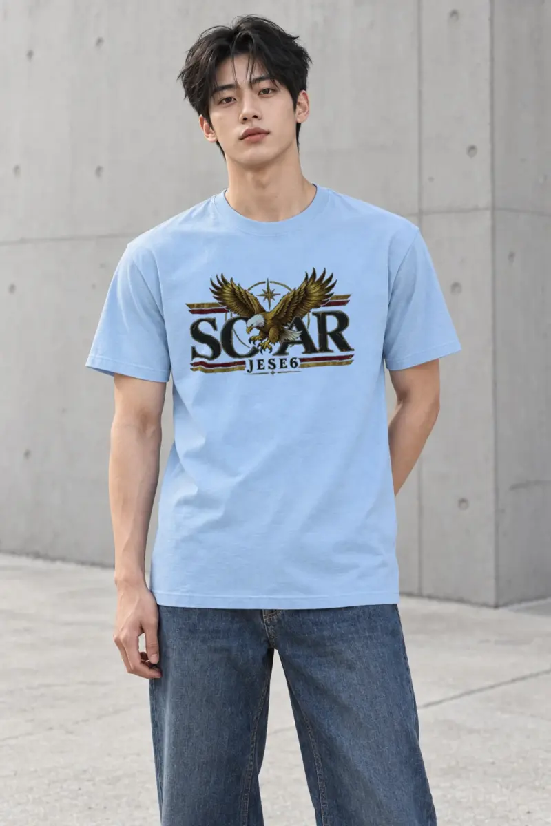 "Eagle Compass Star" Heavyweight Unisex Crewneck T-shirt | Gildan 5000