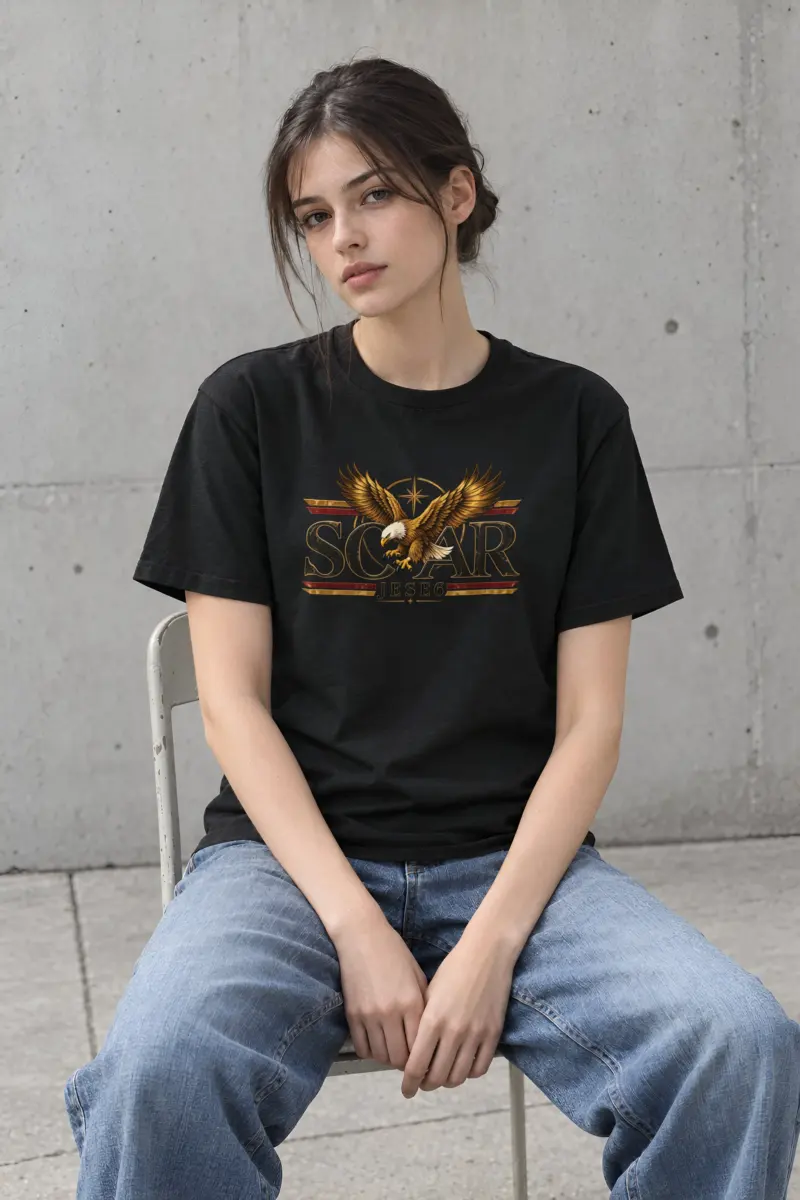 "Eagle Compass Star" Heavyweight Unisex Crewneck T-shirt