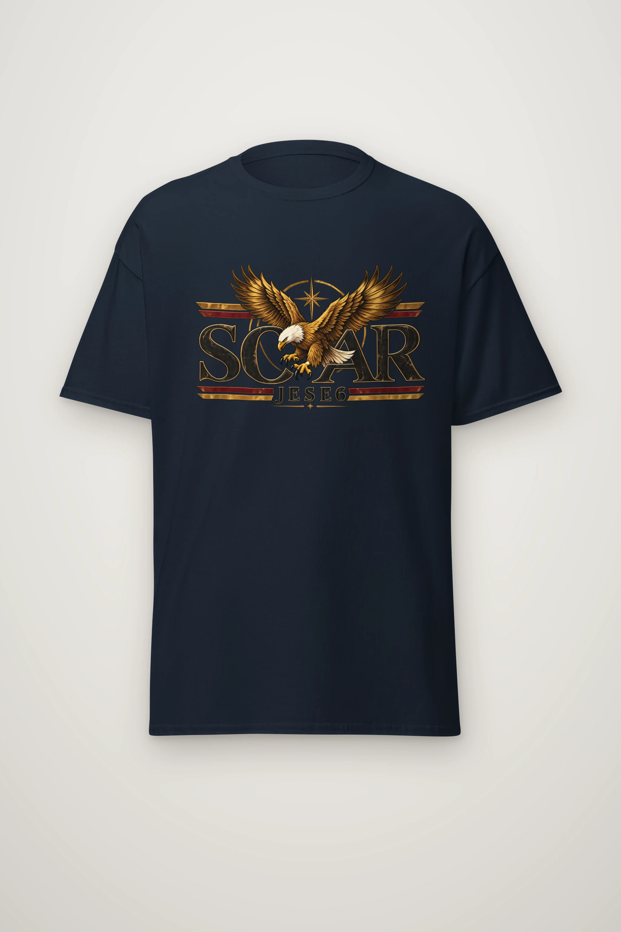 "Eagle Compass Star" Heavyweight Unisex Crewneck T-shirt