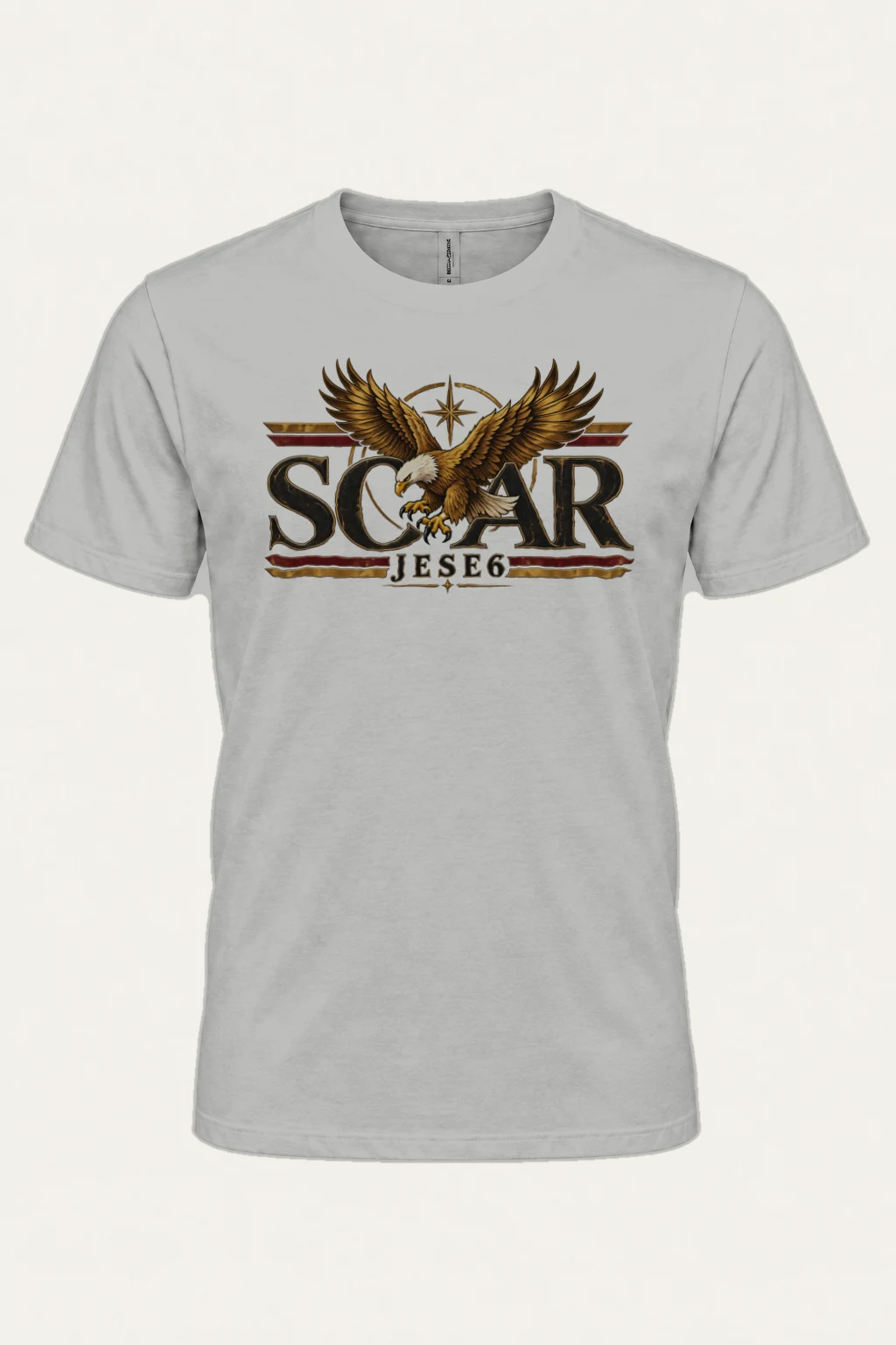 "Eagle Compass Star" Heavyweight Unisex Crewneck T-shirt | Gildan 5000