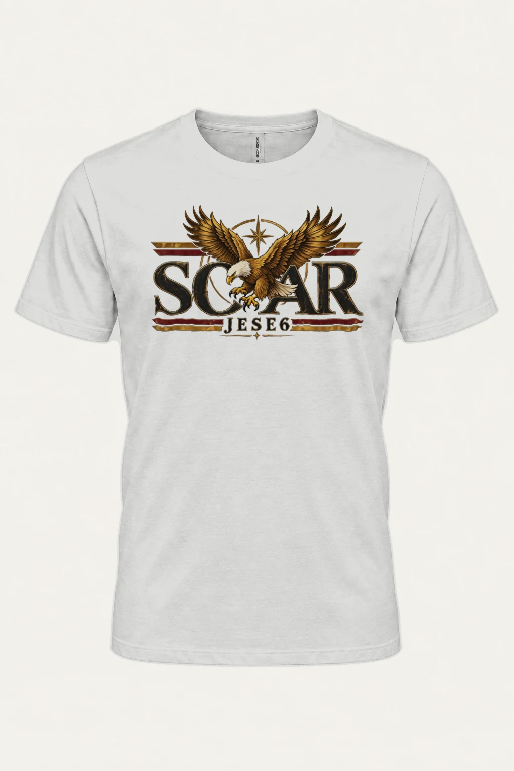 "Eagle Compass Star" Heavyweight Unisex Crewneck T-shirt | Gildan 5000