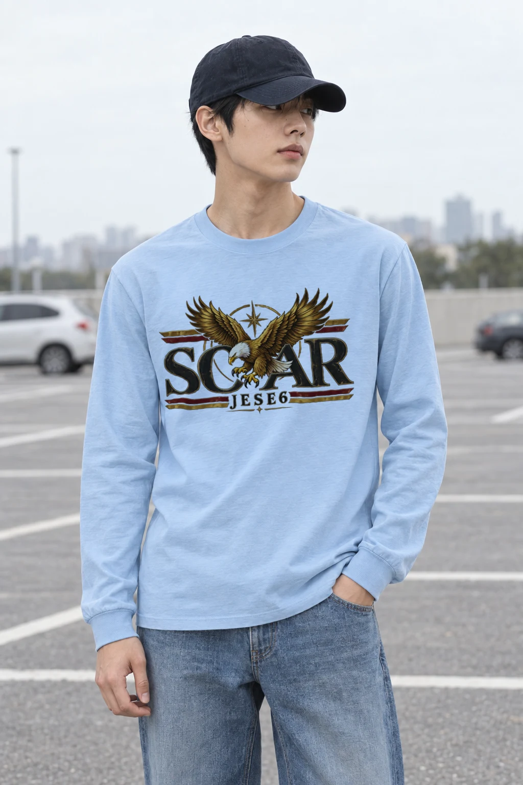 "Eagle Compass Star" Unisex Longsleeve T-shirt | Gildan 2400