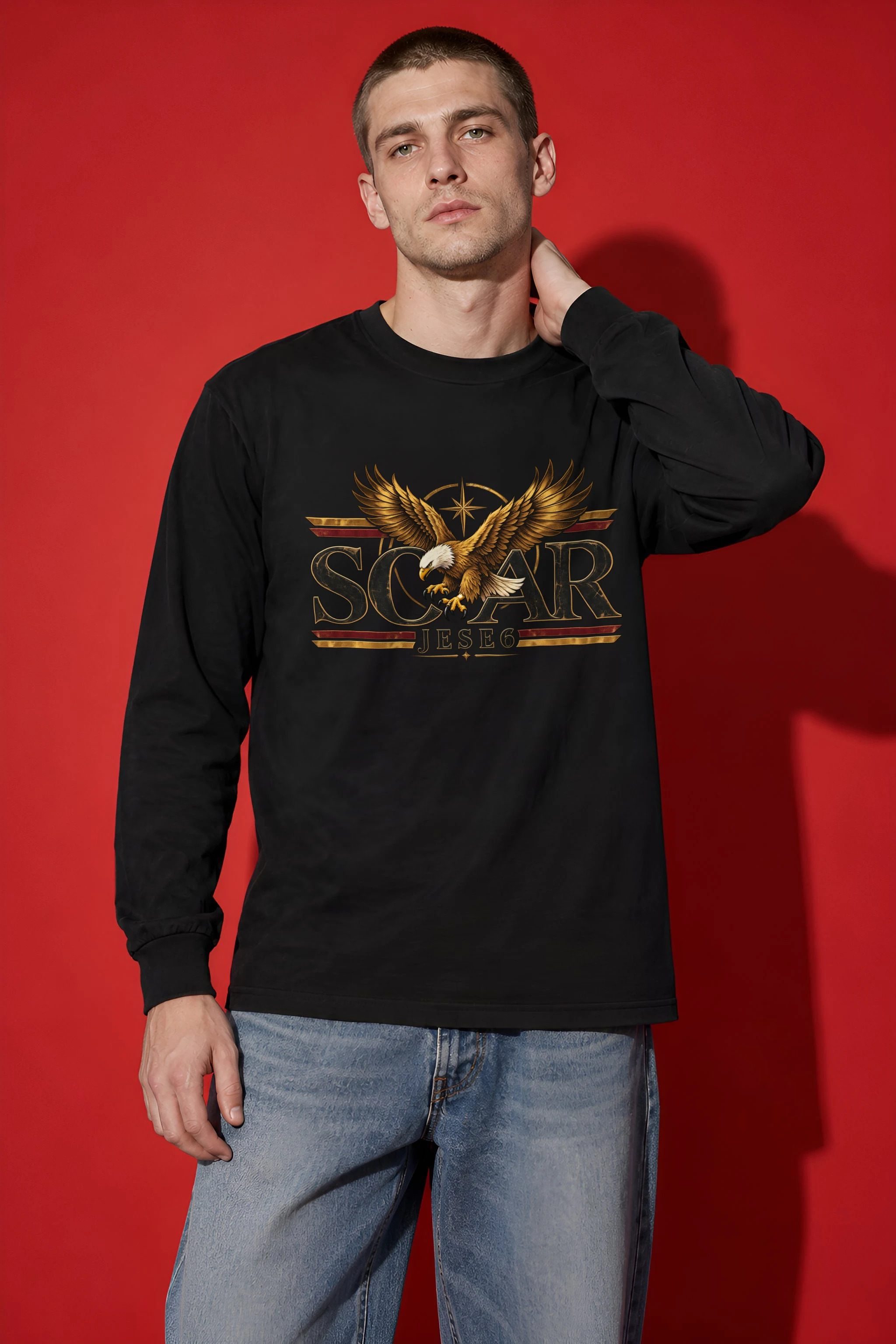"Eagle Compass Star" Unisex Longsleeve T-shirt