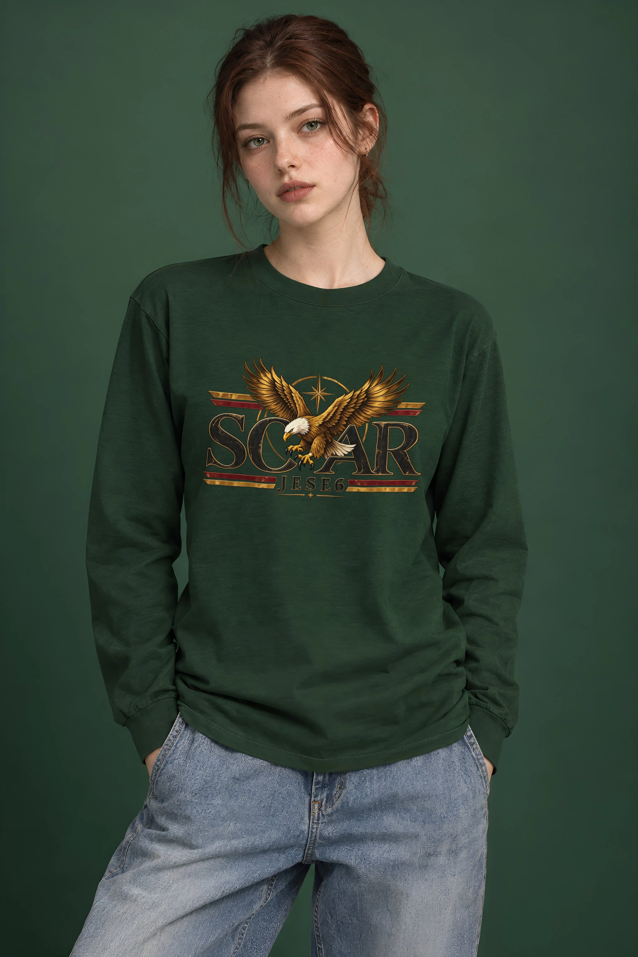 "Eagle Compass Star" Unisex Longsleeve T-shirt