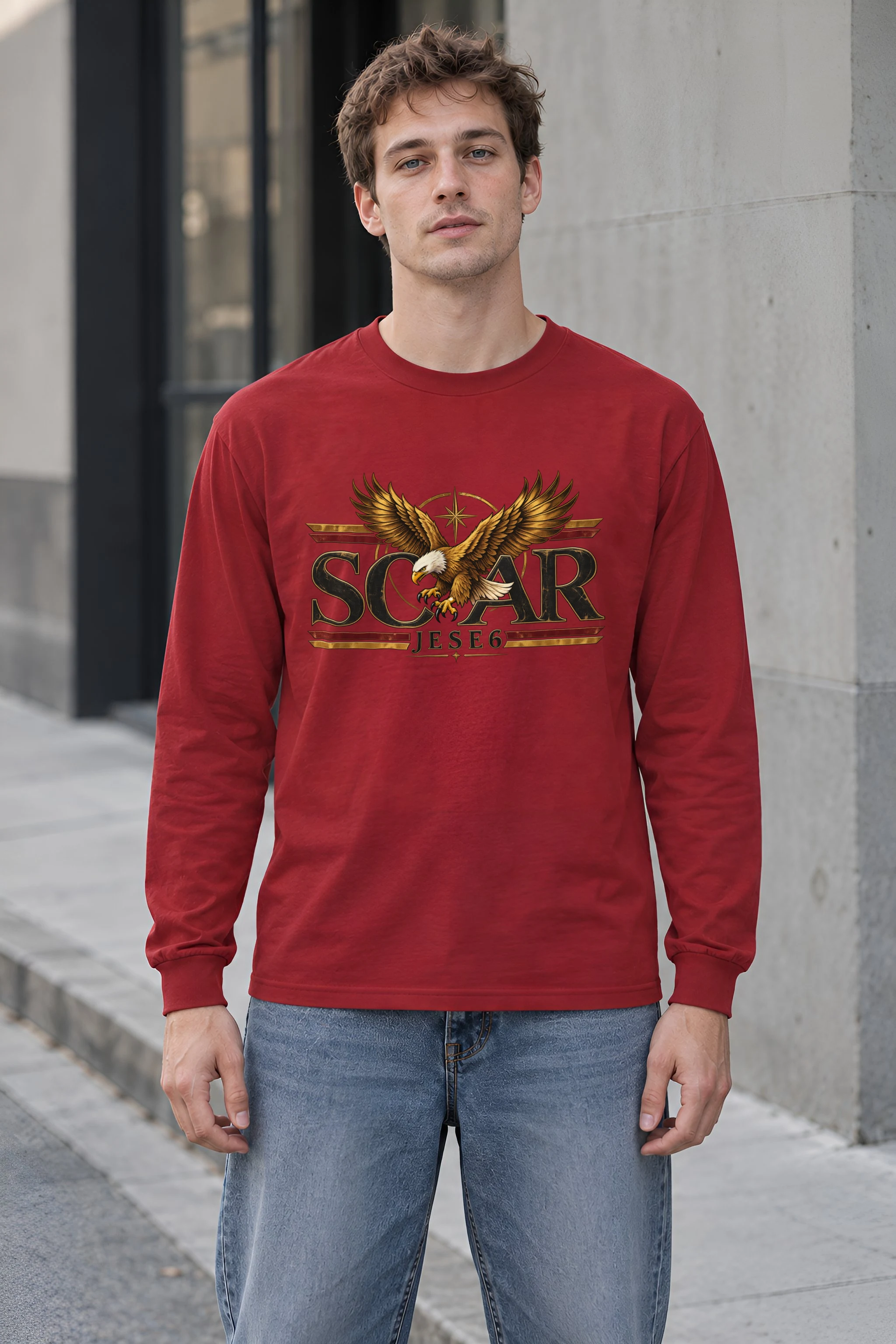 "Eagle Compass Star" Unisex Longsleeve T-shirt