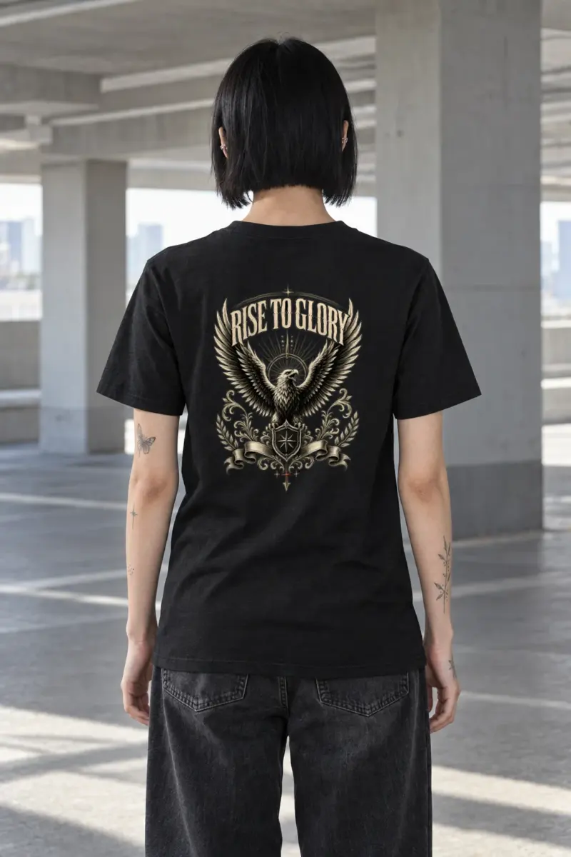 "Eagle Crest" Heavyweight Unisex Crewneck T-shirt