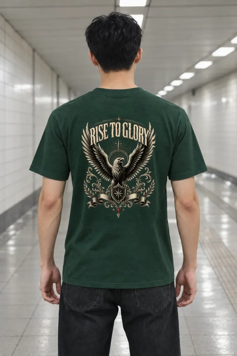 "Eagle Crest" Heavyweight Unisex Crewneck T-shirt