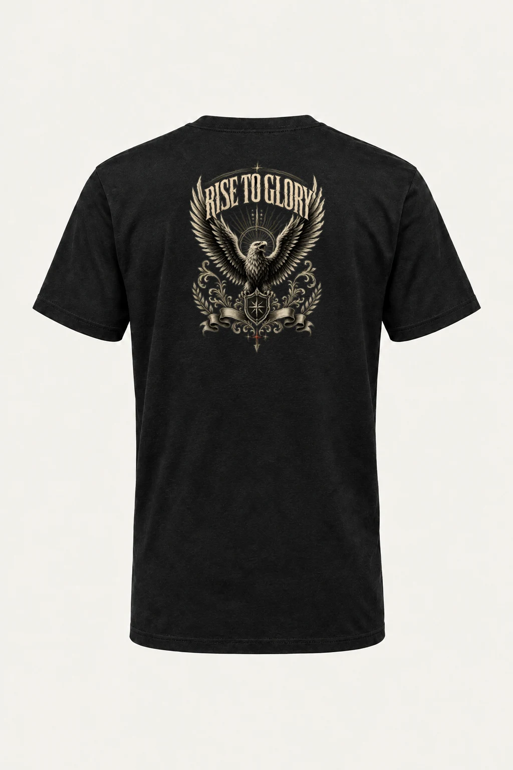 "Eagle Crest" Heavyweight Unisex Crewneck T-shirt | Gildan 5000