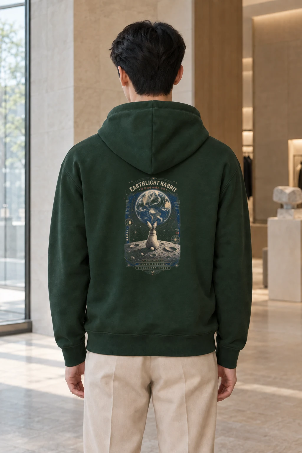 "Earthlight Rabbit" Heavy Blend Unisex Pullover Hoodie | Gildan 18500