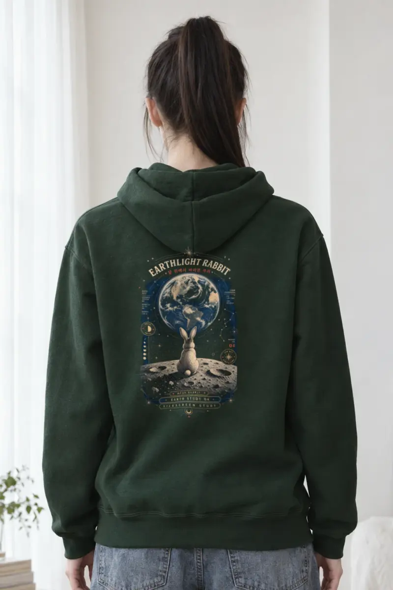 "Earthlight Rabbit" Heavy Blend Unisex Pullover Hoodie