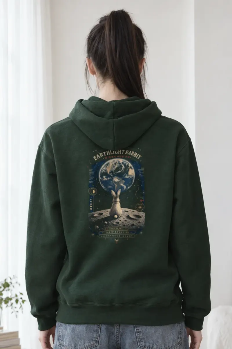 "Earthlight Rabbit" Heavy Blend Unisex Pullover Hoodie