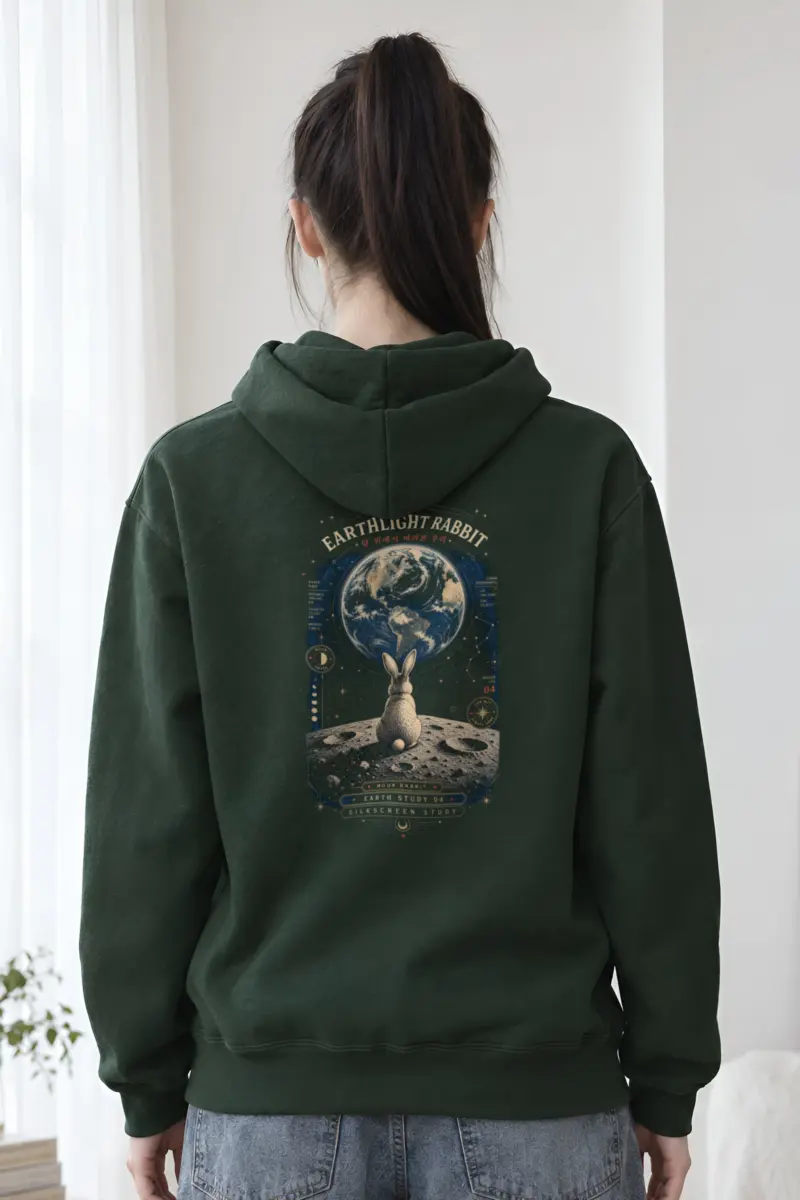 "Earthlight Rabbit" Heavy Blend Unisex Pullover Hoodie