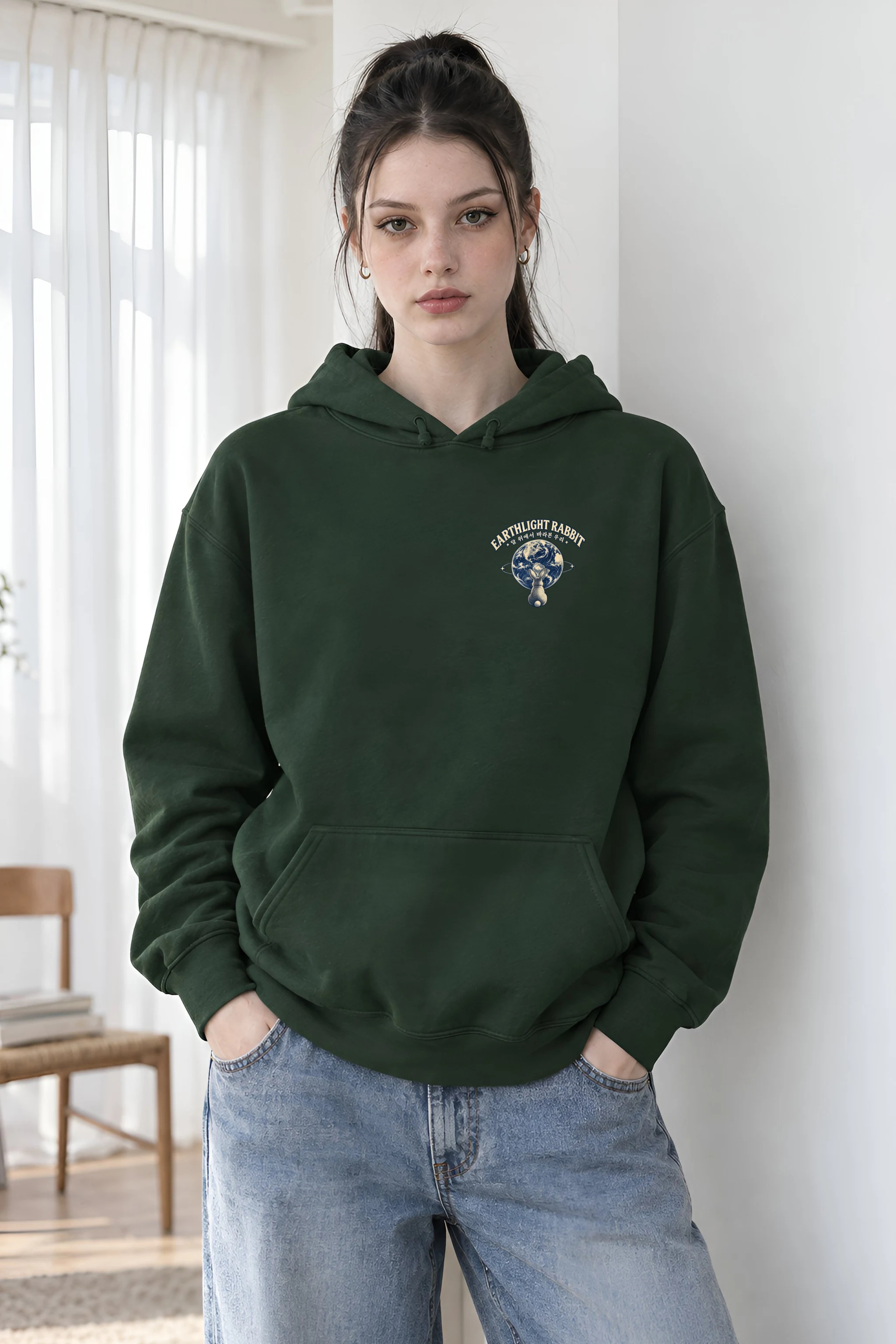 "Earthlight Rabbit" Heavy Blend Unisex Pullover Hoodie