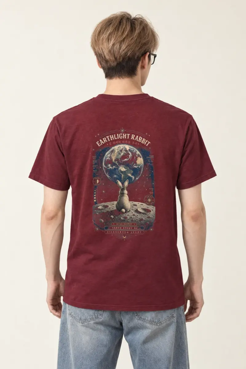 "Earthlight Rabbit" Heavyweight Unisex Crewneck T-shirt