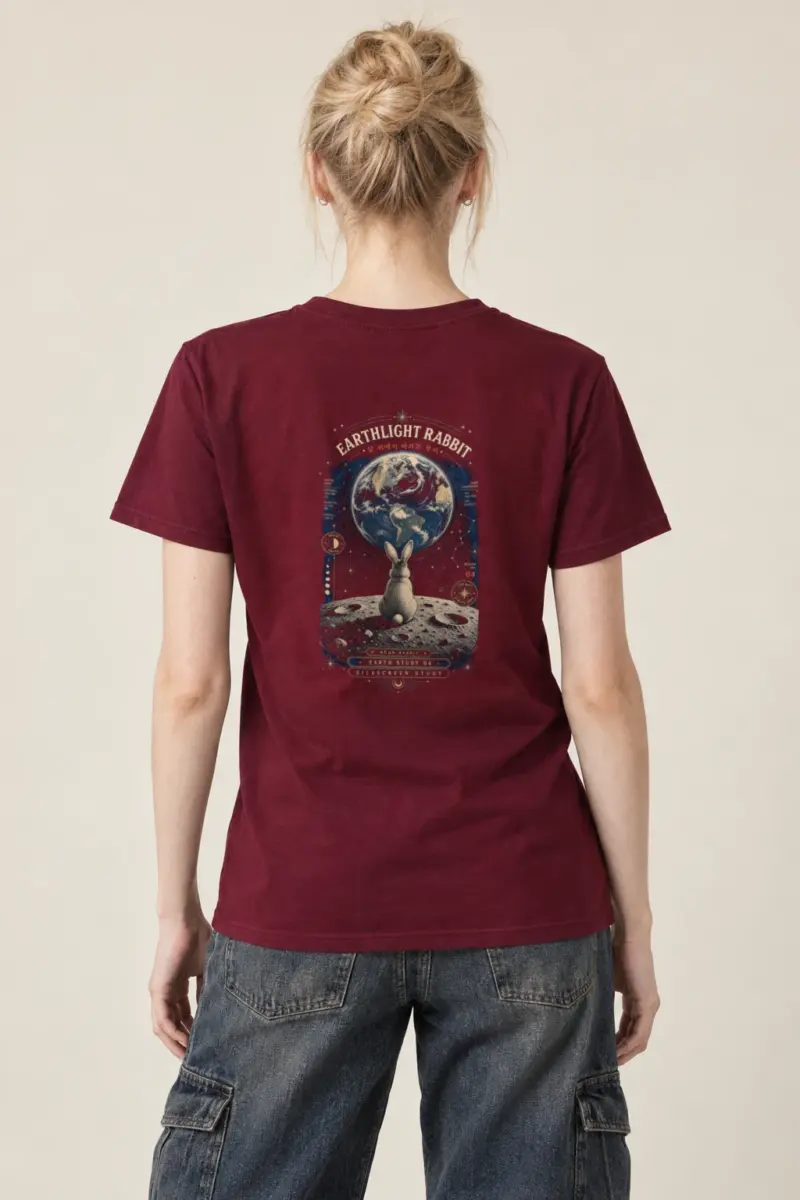 "Earthlight Rabbit" Heavyweight Unisex Crewneck T-shirt