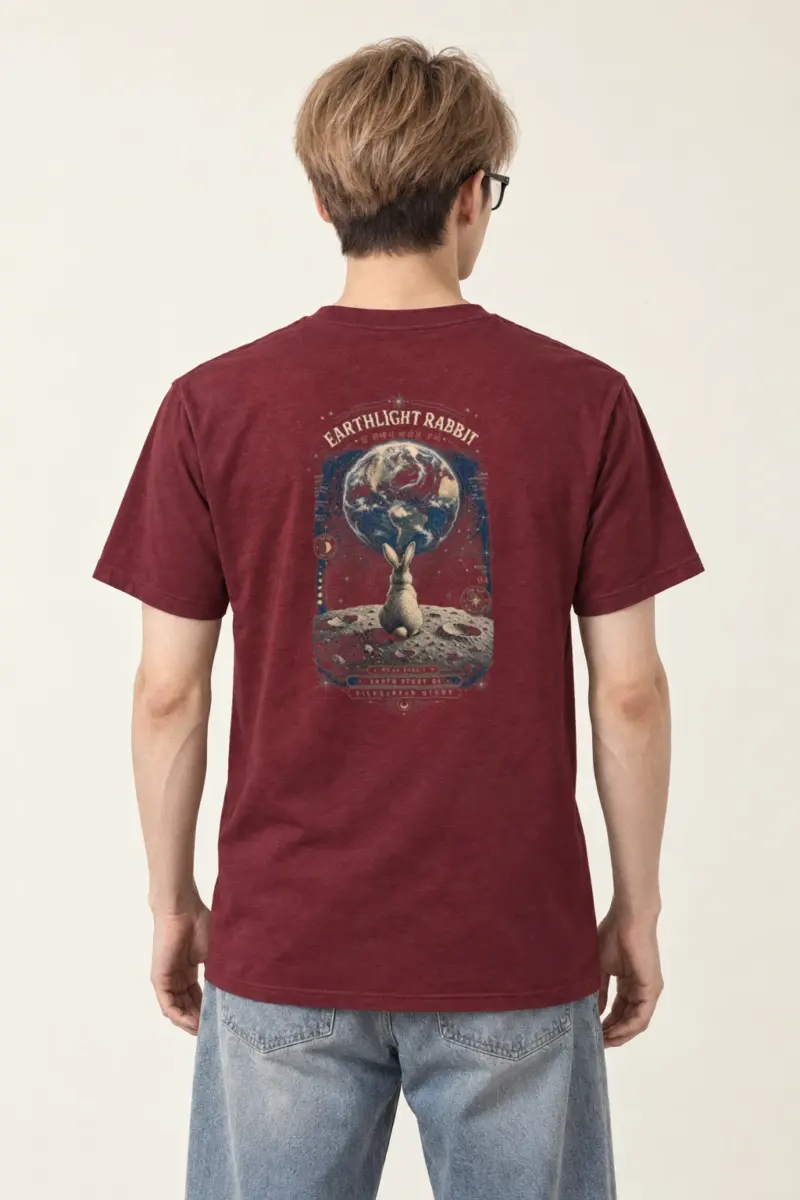 "Earthlight Rabbit" Heavyweight Unisex Crewneck T-shirt