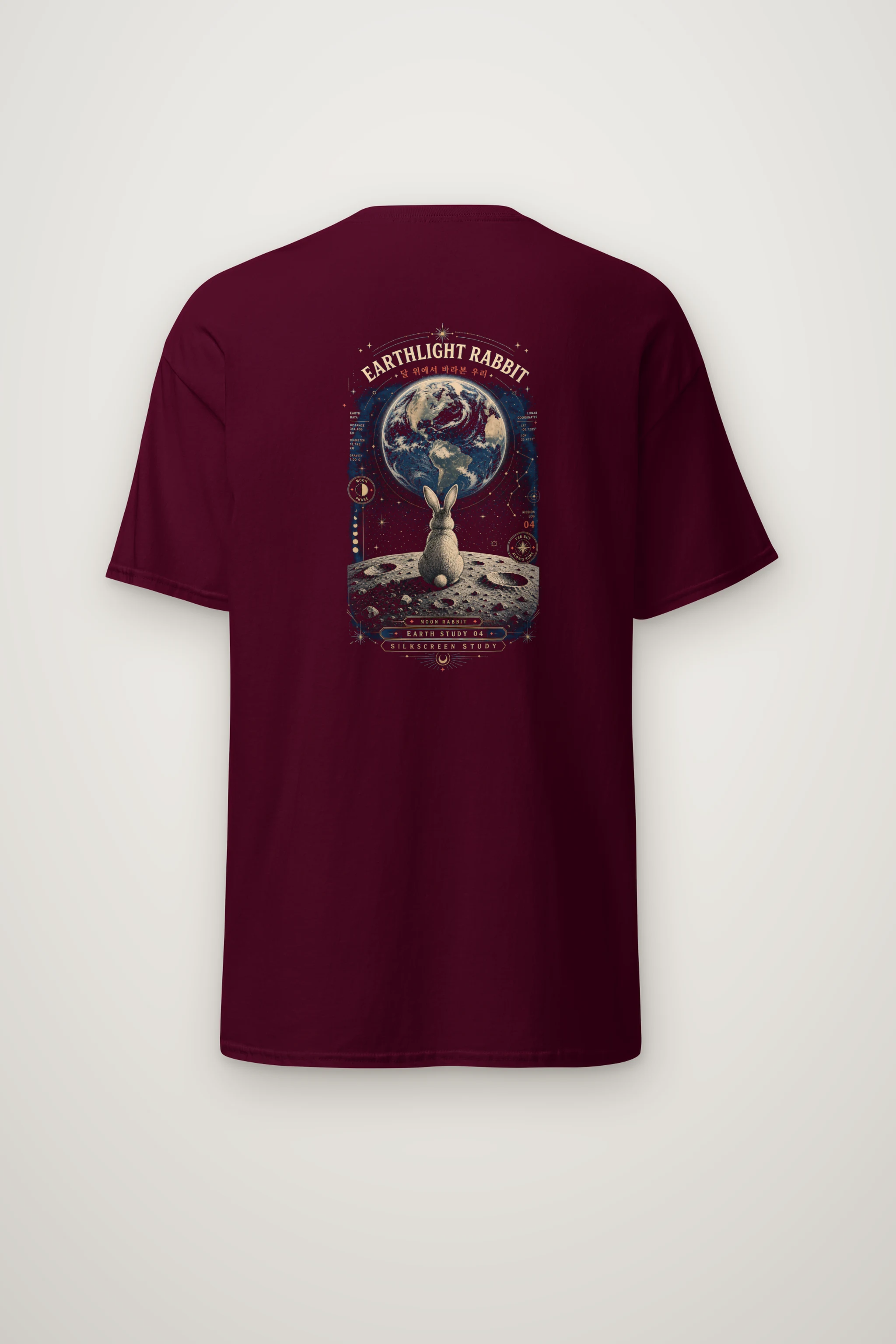 "Earthlight Rabbit" Heavyweight Unisex Crewneck T-shirt