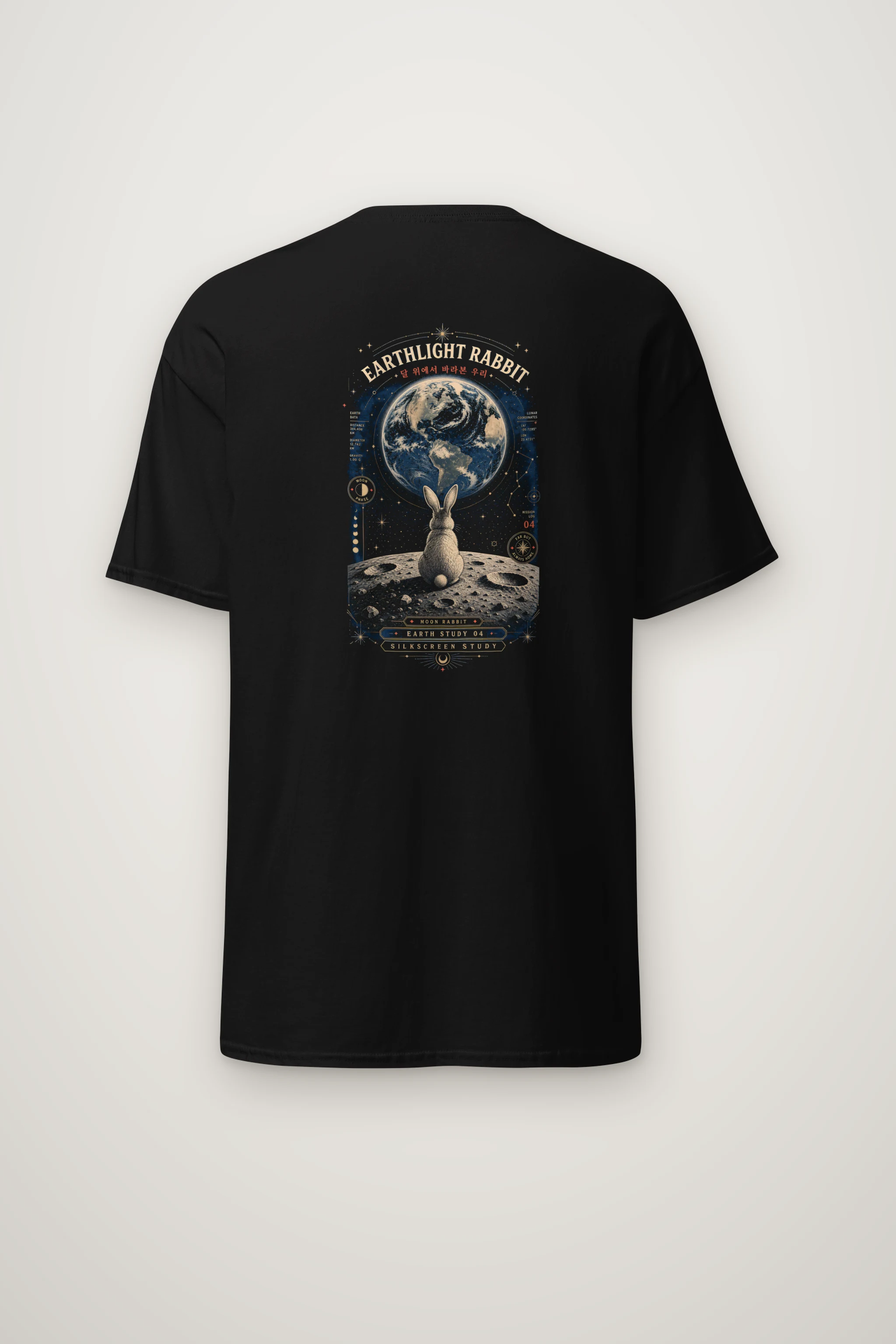 "Earthlight Rabbit" Heavyweight Unisex Crewneck T-shirt