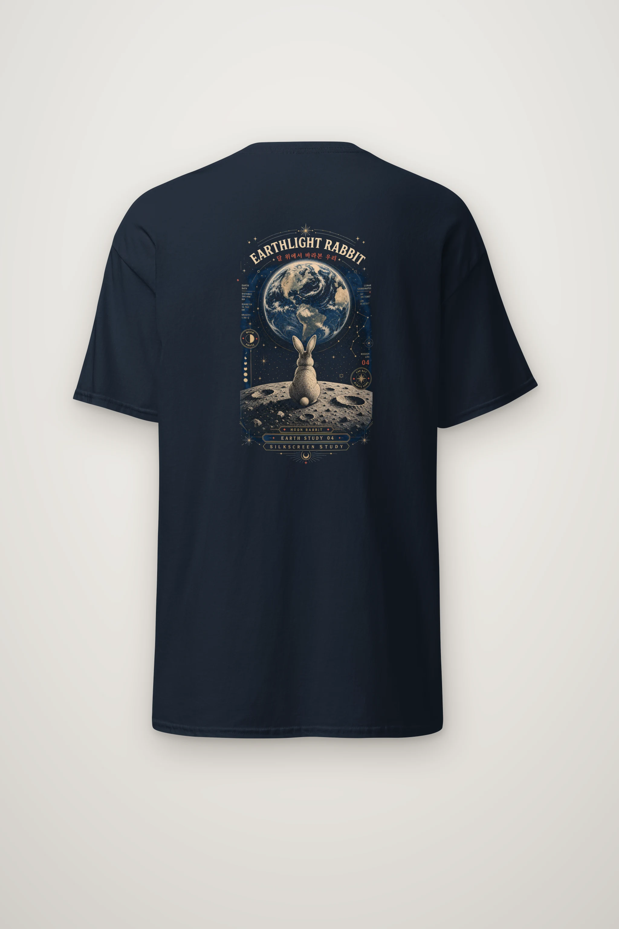 "Earthlight Rabbit" Heavyweight Unisex Crewneck T-shirt