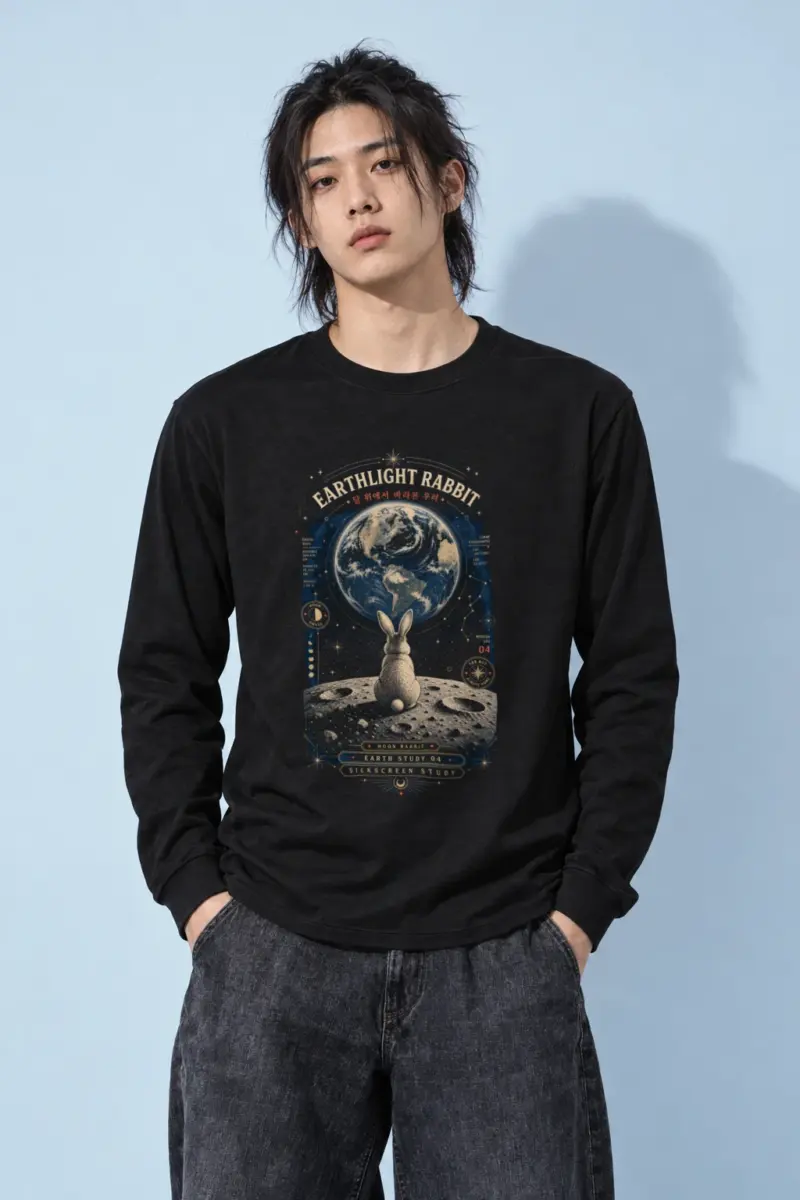 "Earthlight Rabbit" Unisex Longsleeve T-shirt